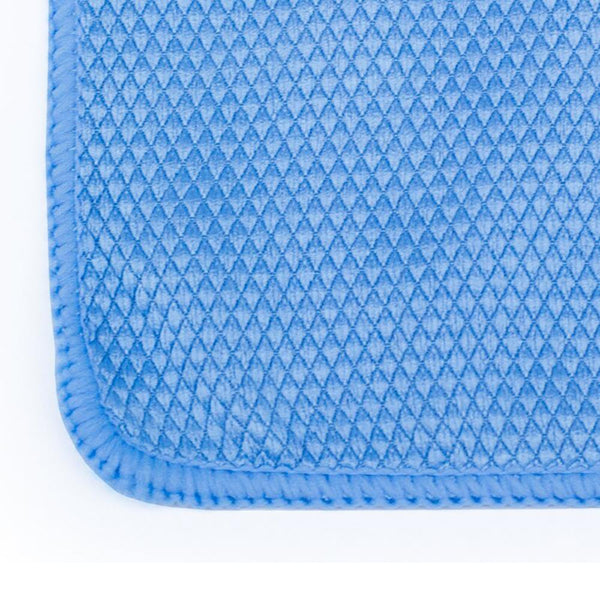 TRC Diamond Weave Glass & Window Towel Blue 16x24 Corner