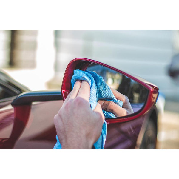 TRC Diamond Weave Glass & Window Towel Blue 16x16 Example