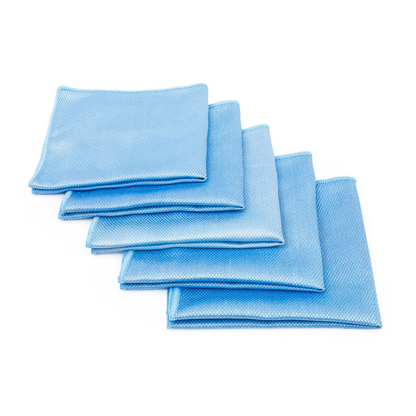 TRC Diamond Weave Glass & Window Towel Blue 16x16 5 Pack