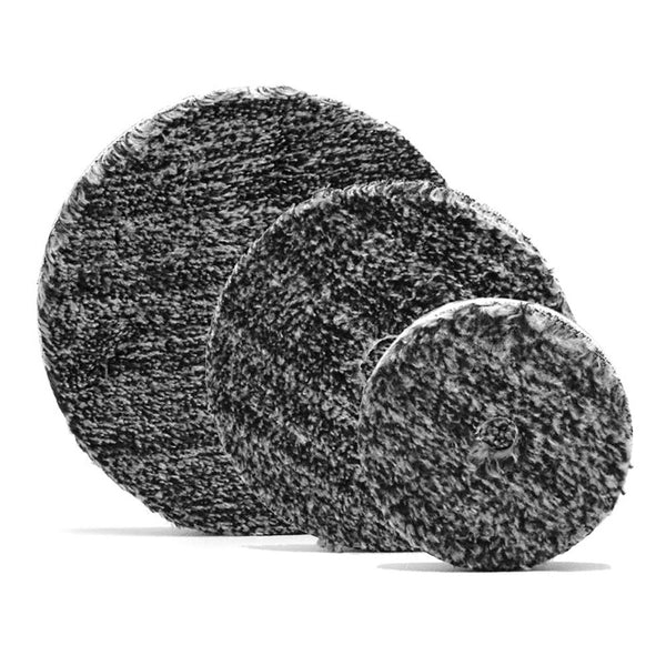 Buff and Shine Uro-Fiber Pads size comparison on a white background.