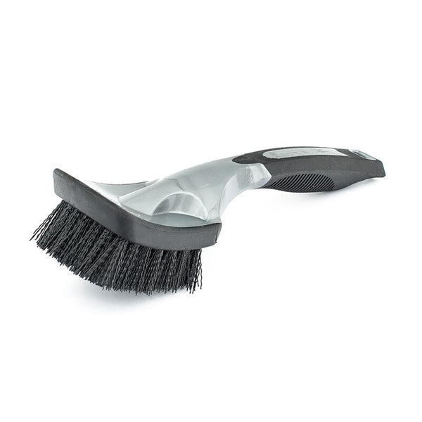The Rag Company Tire Brush grey on a white background.