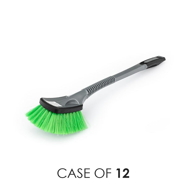A green bristle Wheel Body Brush on a white background with the text 'Case of 12'.