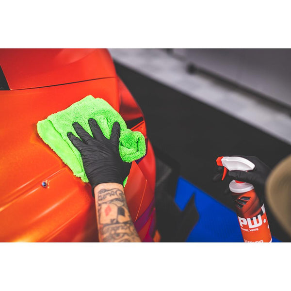 TRC Creature Edgeless Lime Green & Gtechniq PW Panel Wipe Example