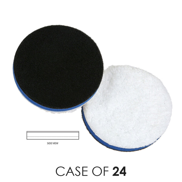 The front and back of a cutting pad with a drawing of the side of the pad and the text 'Case of 24'.