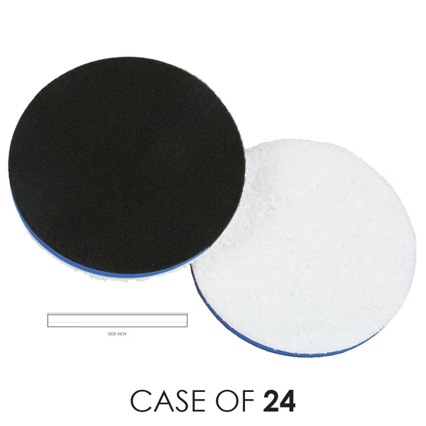 The front and back of a cutting pad with a drawing of the side of the pad and the text 'Case of 24'.