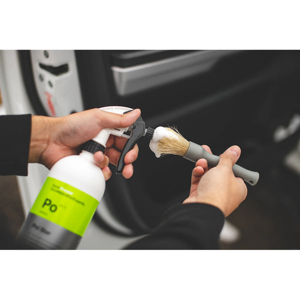 Detail Factory Boars Hair Grey Short Handle Brush Example