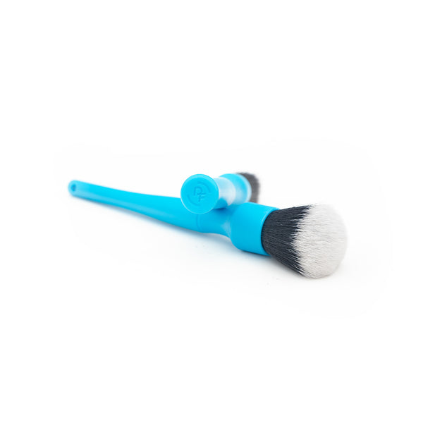 Detail Factory Synthetic Brush Blue Short and Long Handle 2 Pack Close up