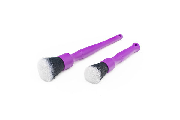 Detail Factory Synthetic Brush Purple Short and Long Handle 2 Pack