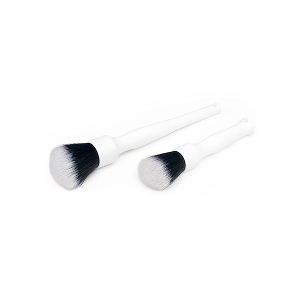 Detail Factory Synthetic Brush White Short and Long Handle 2 Pack