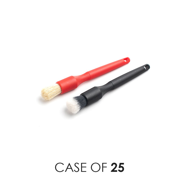 Detail Factory Crevice Mini Synthetic and Boar Hair Detailing Brush Combo Pack Red and Black Case of 25
