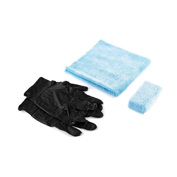 Diamond Leather Kit from Diamond ProTech. The kit includes, Diamond Interior, Diamond Body Prep, Sprayer, foam Applicator, microfiber towel, and gloves
