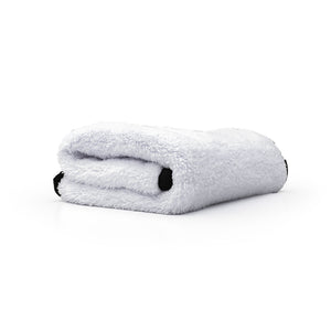 White folded microfiber towel