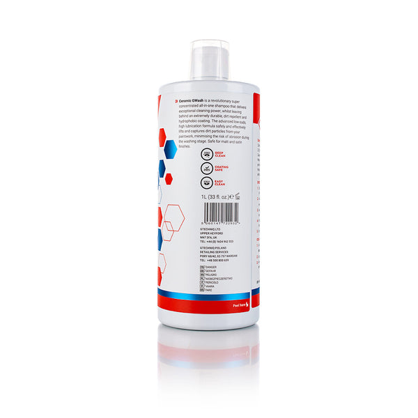 A 1L bottle of W3 Ceramic GWash from Gtechniq
