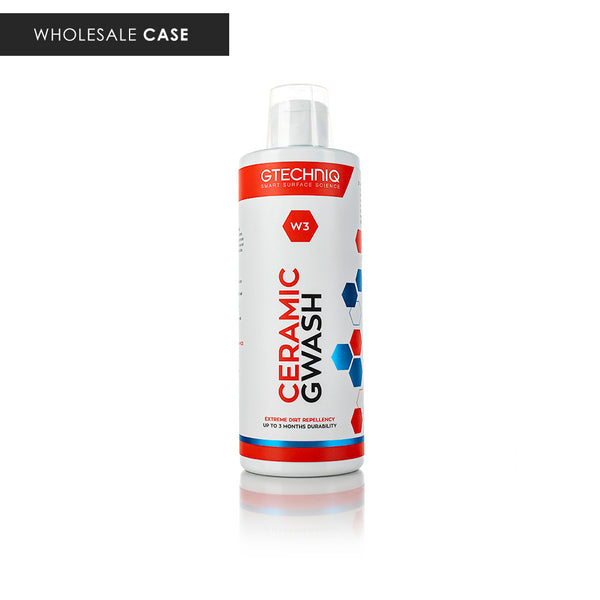 A bottle of Gtechniq W3Ceramic Gwash on a white background with the text 'Wholesale Case'.