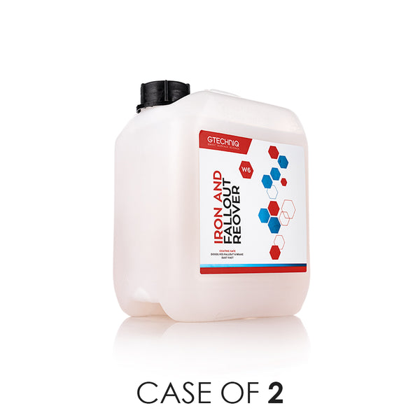 A jug of Gtechniq W6 Iron and Fallout Remover on a white background with the text 'Case of 2'.