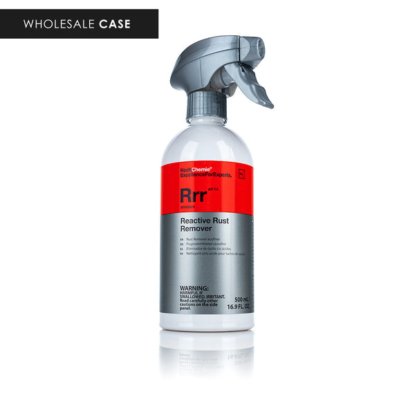 A spray bottle of Koch Chemie Reactive Rust Remover on a white background with the text 'Wholesale Case'.