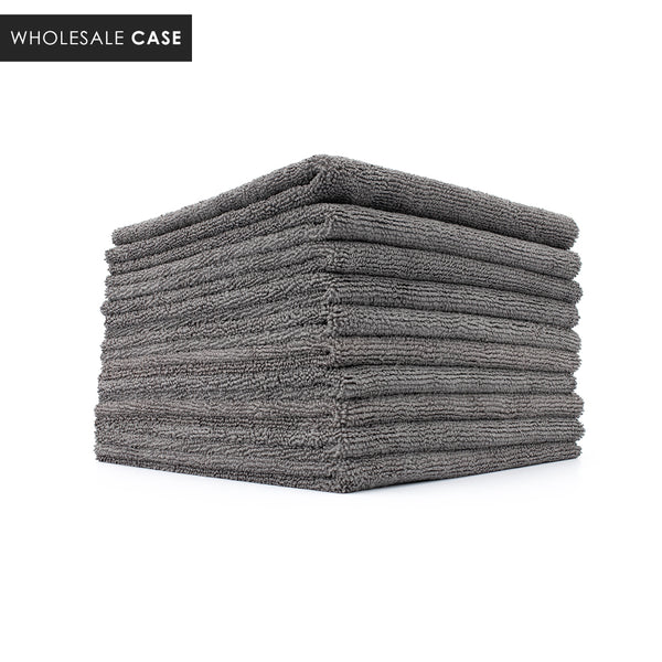 The Rag Company Miner grey pack of 10 wholesale case on a white background.
