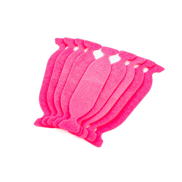Justin Pate Enterprise Monkey Strips Pink on a white background.