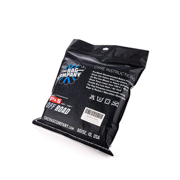 The back of the packaging of The Rag Company Off Road Pack on a white background.