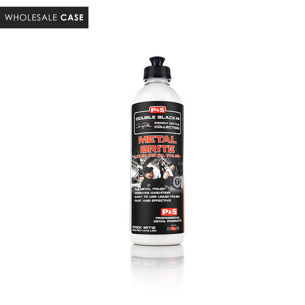A bottle of P&S Metal Brite on a white background with the text 'Wholesale Case'.