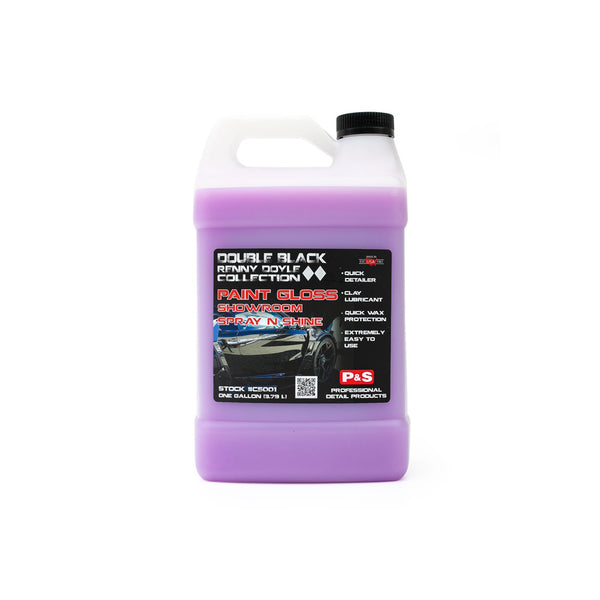 P&S Paint Gloss Showroom Spray n Shine Quick Detailer 1 Gallon on a white background.