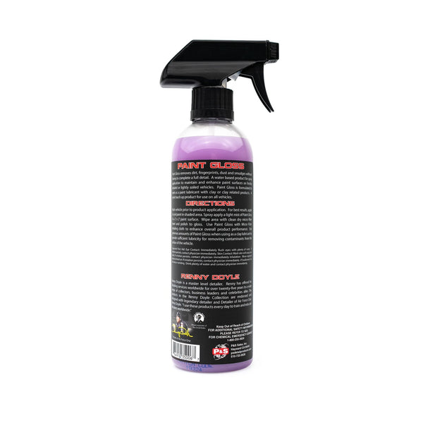 P&S Paint Gloss Showroom Spray n Shine Quick Detailer 16oz Label on a white background.