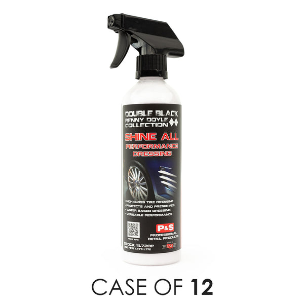 A spray bottle of P & S Shine All on a white background with the text 'Case of 12'.