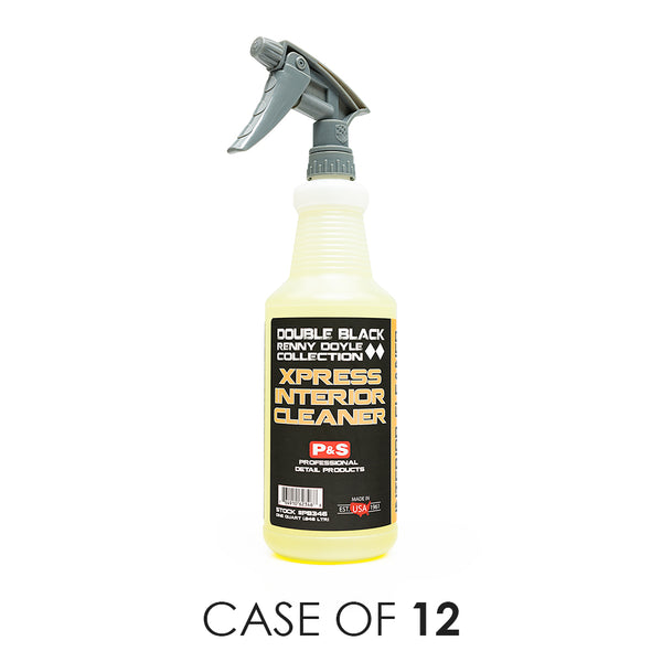 A spray bottle of P & S Xpress Interior on a white background with the text 'Case of 12'.