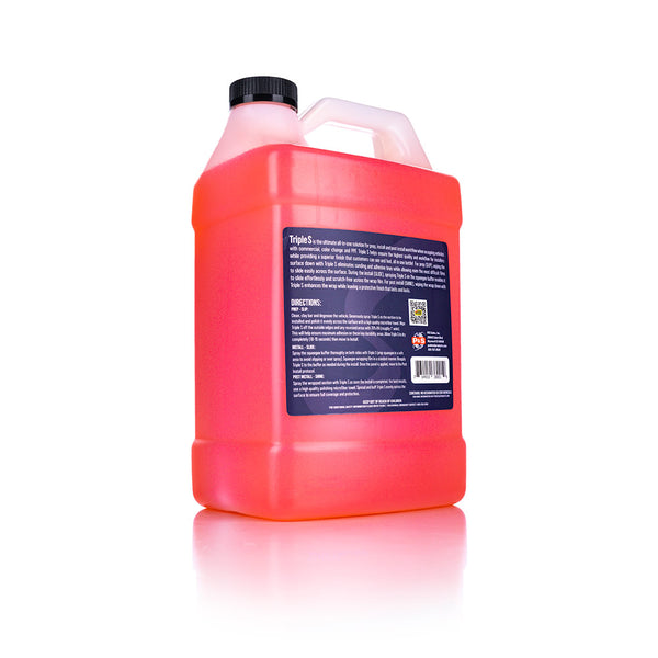 The back of a jug of P and S Triple S on a white background.