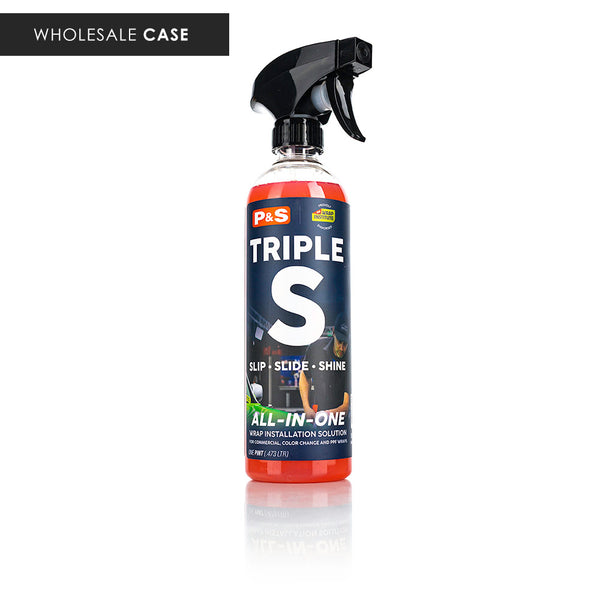 A spray bottle of P and S Triple S on a white background with the text 'Wholesale Case'.