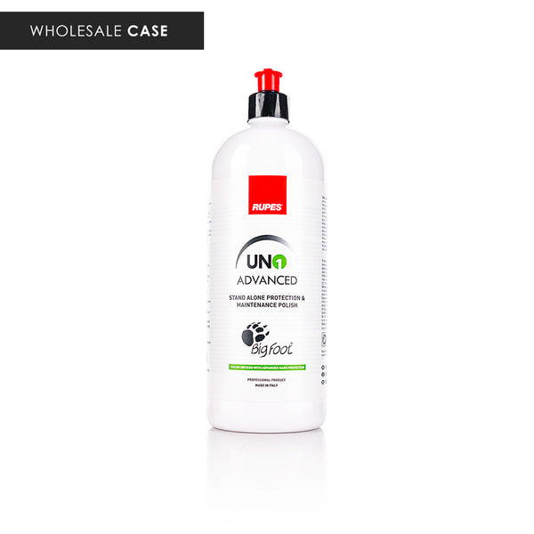 A bottle of Rupes Uno Advanced on a white background with the text 'Wholesale Case'.