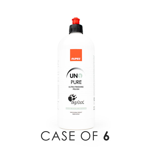 A bottle of Rupes Uno Pure on a white background with the text 'Case of 6'.