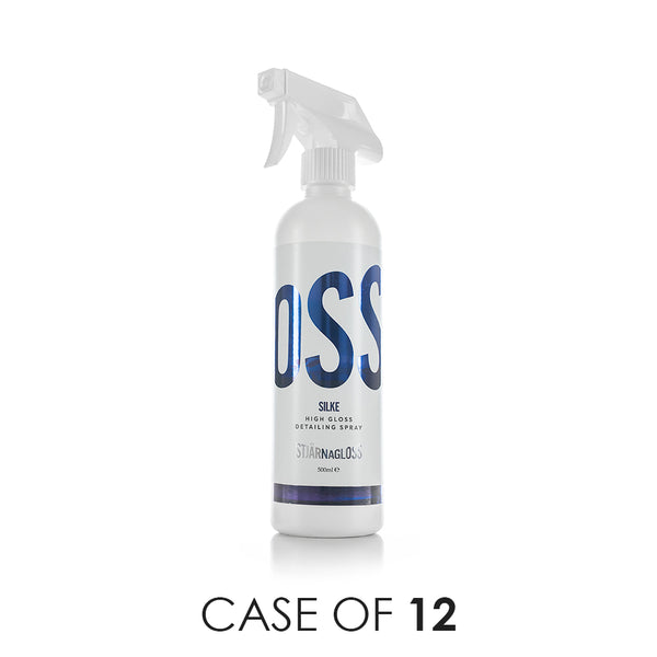 A spray bottle of Stjarnagloss Silke on a white background with the text 'Case of 12'.