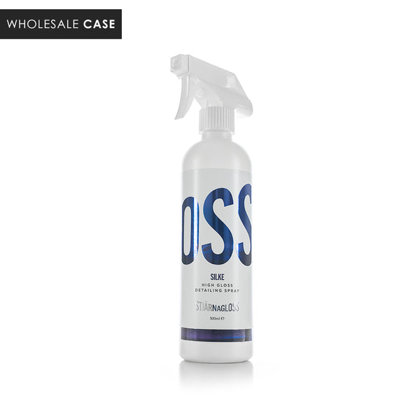 A spray bottle of Stjarnagloss Silke on a white background with the text 'Wholesale Case'.