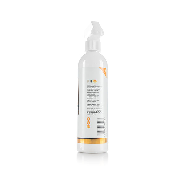 The back of a spray bottle of Stjarnagloss Tar and Glue Remover on a white background.