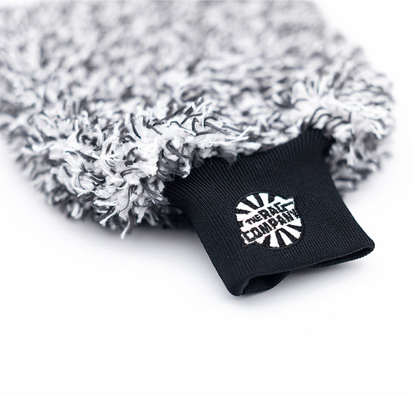 The sleeve of a Rag Company Ultra Wash Mitt on a white background.