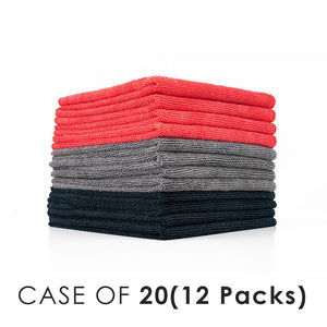 All Purpose Terry 16x16 red, grey, and black with the text "Case f 20(12 Packs)" on a white background.