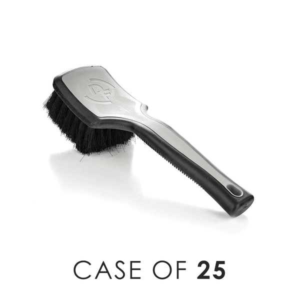 A grey Detail Factory ProGrip Interior Scrub Brush on a white background with the text 'wholesale case'.