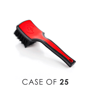 A red Detail Factory ProGrip Interior Scrub Brush on a white background with the text 'wholesale case'.