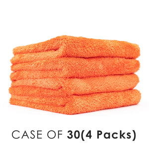 Eagle Edgeless 500 16x16 Orange stack view with the text "Case of 30(4 Packs)" on a white background.