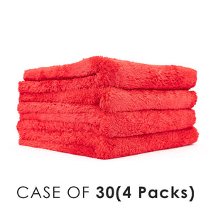 Eagle Edgeless 500 16x16 Red stack view with the text "Case of 30(4 Packs)" on a white background.