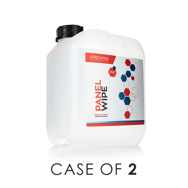 A Jug of Gtechniq Panel Wipe on a white background with the text 'Case of 2'.