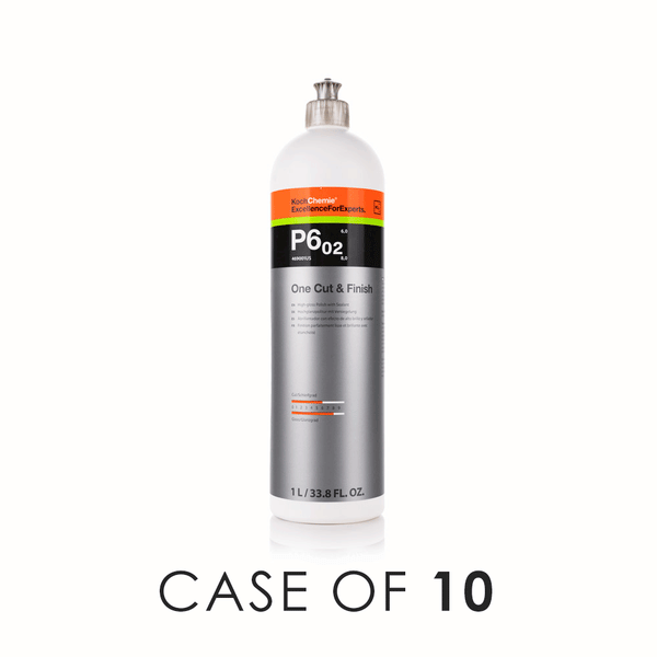 A bottle of Koch Chemie One Cut and Finish on a white background with the text 'Case of 10'.