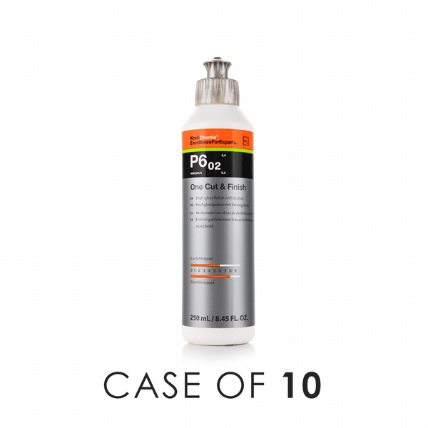 A bottle of Koch Chemie One Cut and Finish on a white background with the text 'Case of 10'.