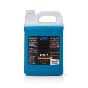 Optimum Wash & Shine Gallon bottle front view on a white background.