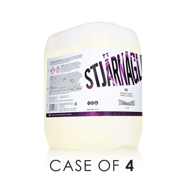 A jug of Stjarnagloss Hjul Wheel Cleaner on a white background with the text 'Case of 4'.