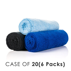 Spa and Workout 16x27 dark mix rolled view with the text "Case of 20 (6 Packs)" on a white background.