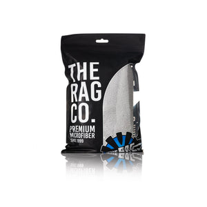 The Rag Company Spa and Workout 16x27 ice grey 3 pack packaging front view on a white background.