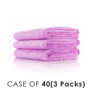 Spa and Workout 16x27 lavender stacked view with the text "Case of 40 (3 Packs)" on a white background.