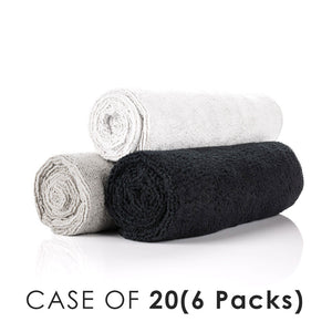 Spa and Workout 16x27 light mix rolled view with the text "Case of 20 (6 Packs)" on a white background.